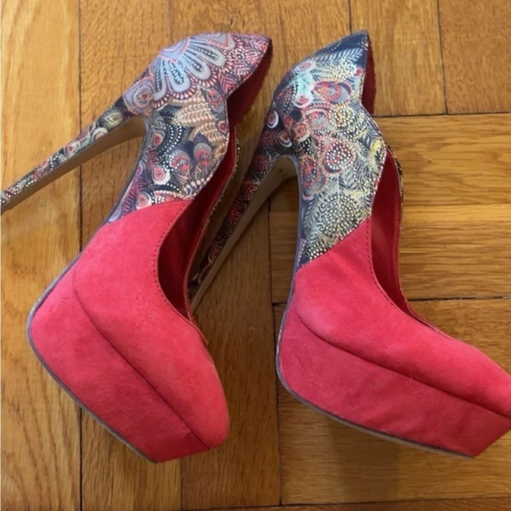2lipstoo red suede pumps with heel designs pump size 6.5